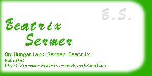 beatrix sermer business card